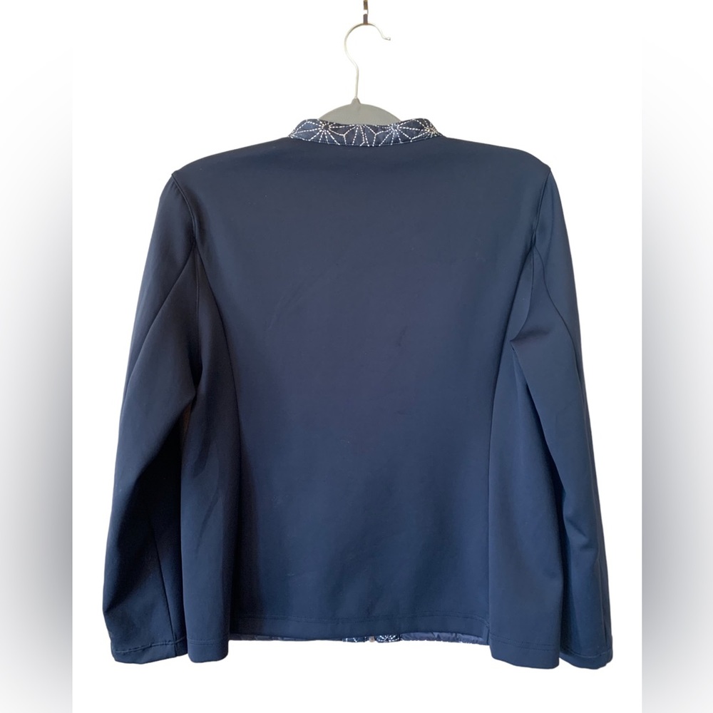 LULULEMON Cardigan and Again Starburst Navy & White Quilted Jacket Size 10 - Picture 3 of 9